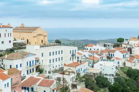 Ciudad de Kea en las Cícladas, Grecia