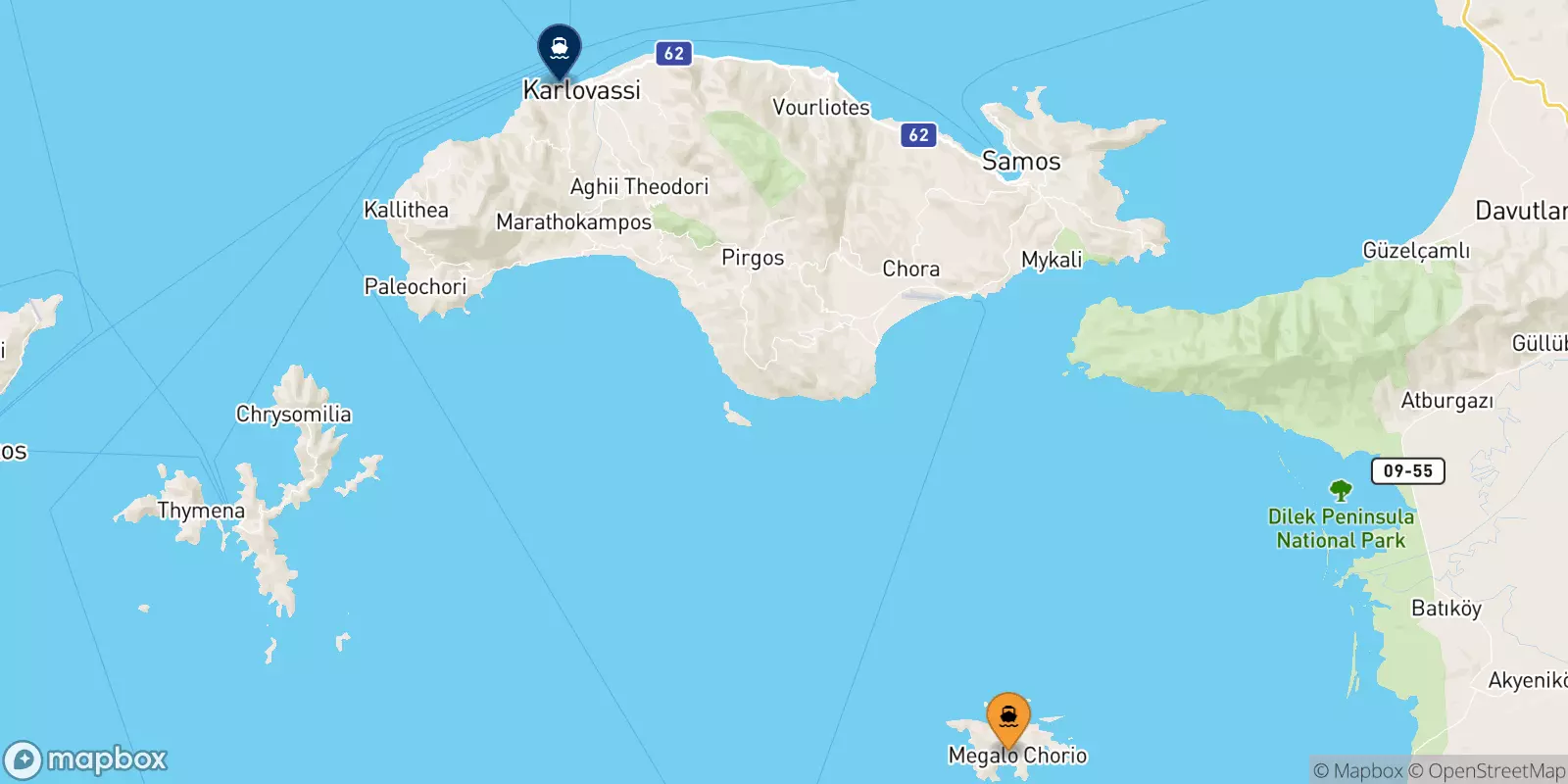 Ferries de Agathonisi a Islas Del Egeo