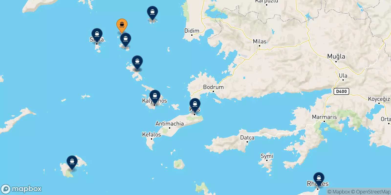 Ferries de Arkyi a Dodecaneso