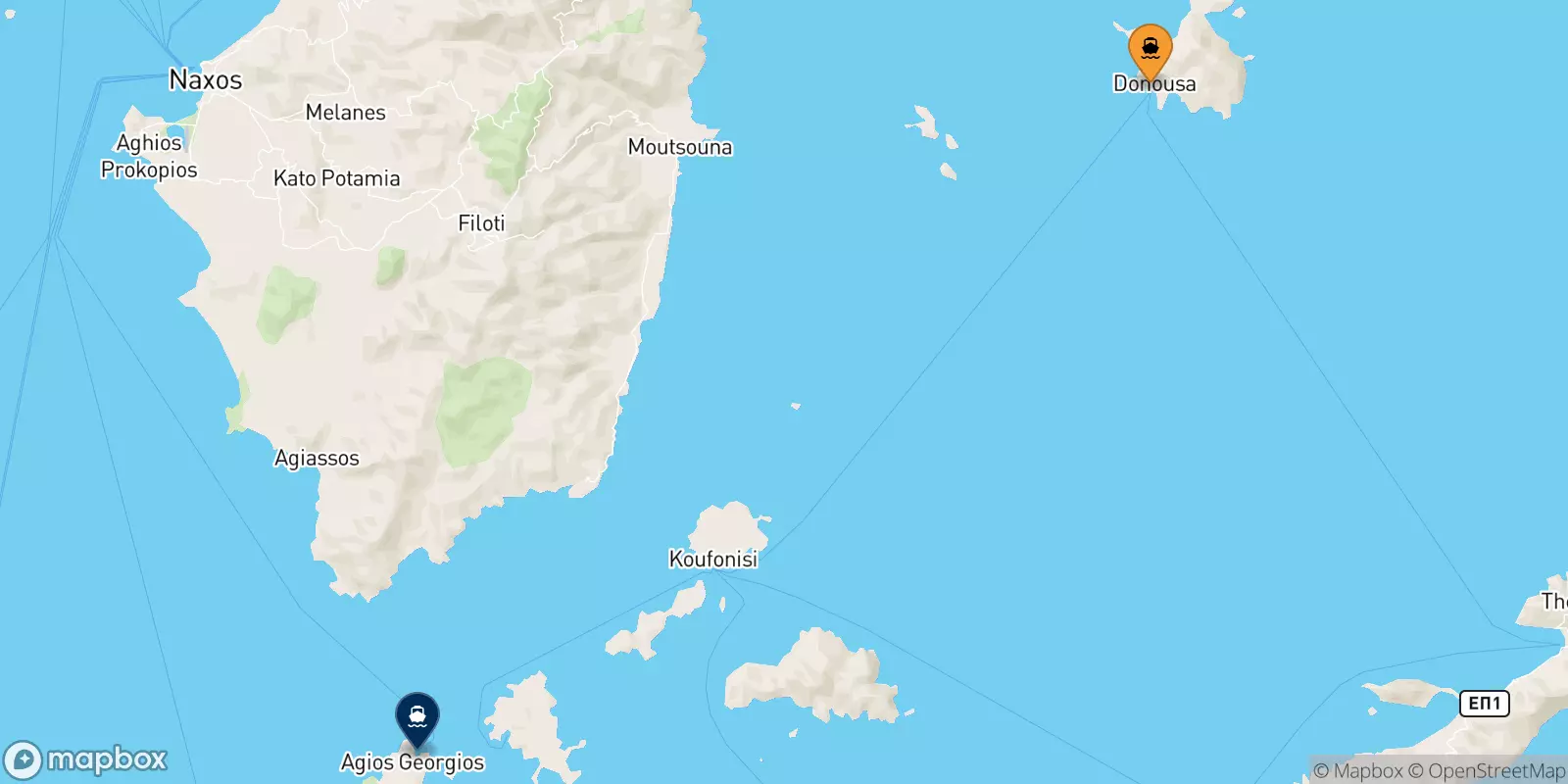 Ferries de Donoussa a Iraklia