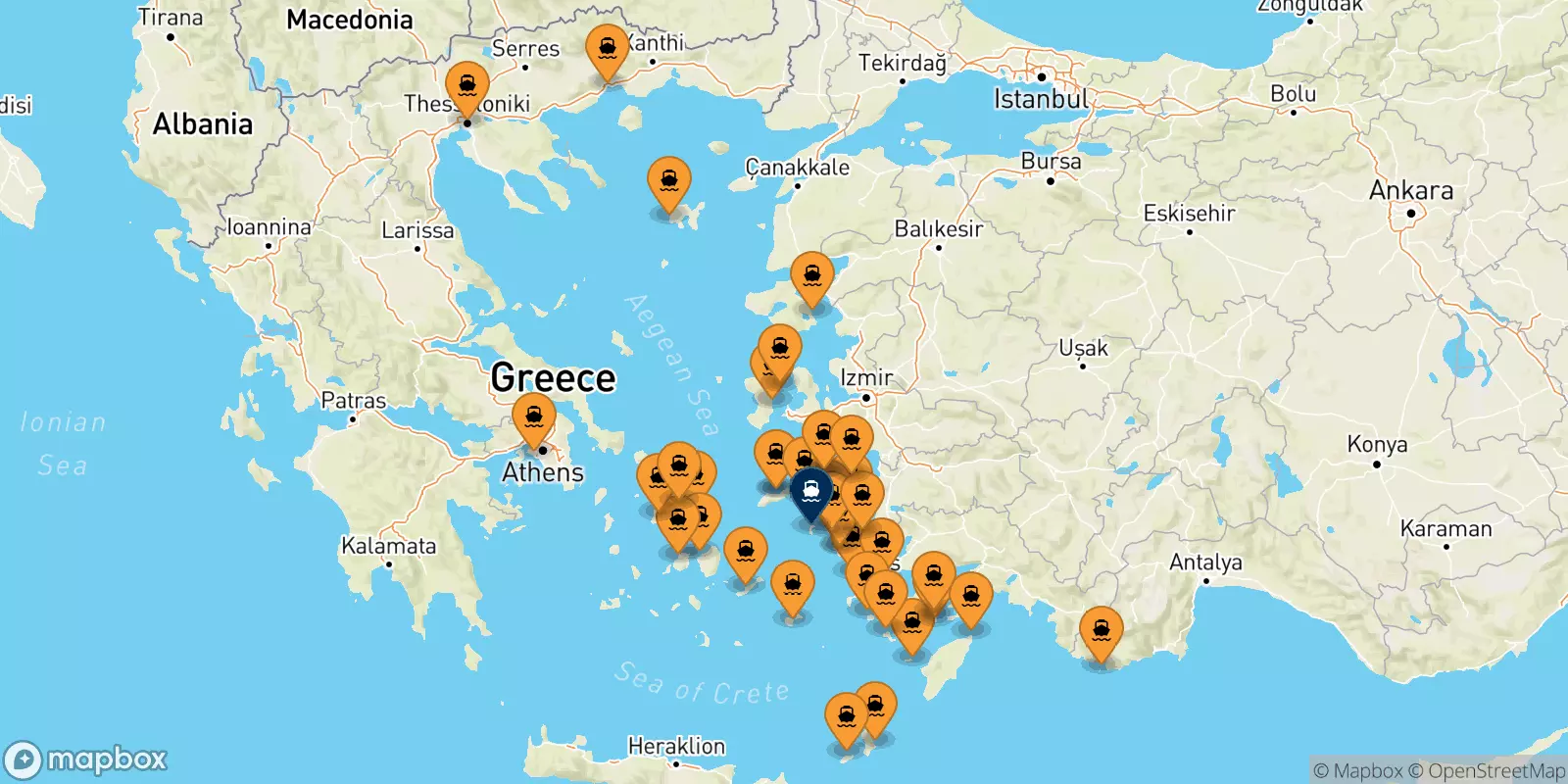 Ferries de Grecia a Patmos