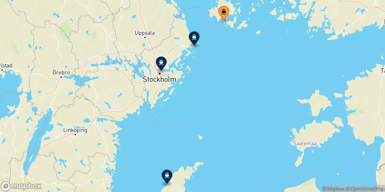 Ferries de Mariehamn a Suecia