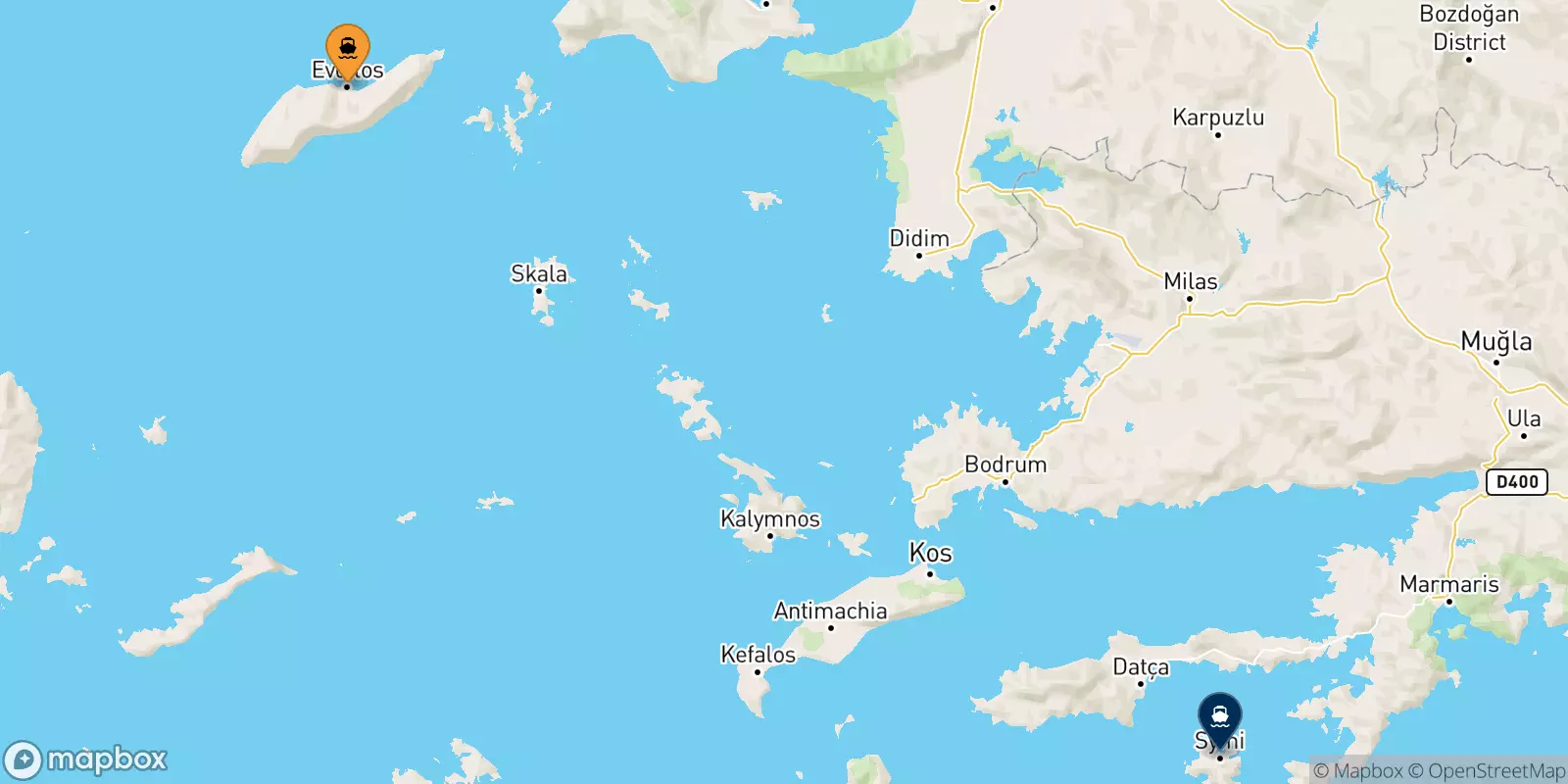 Ferries de Agios Kirikos (Ikaria) a Symi