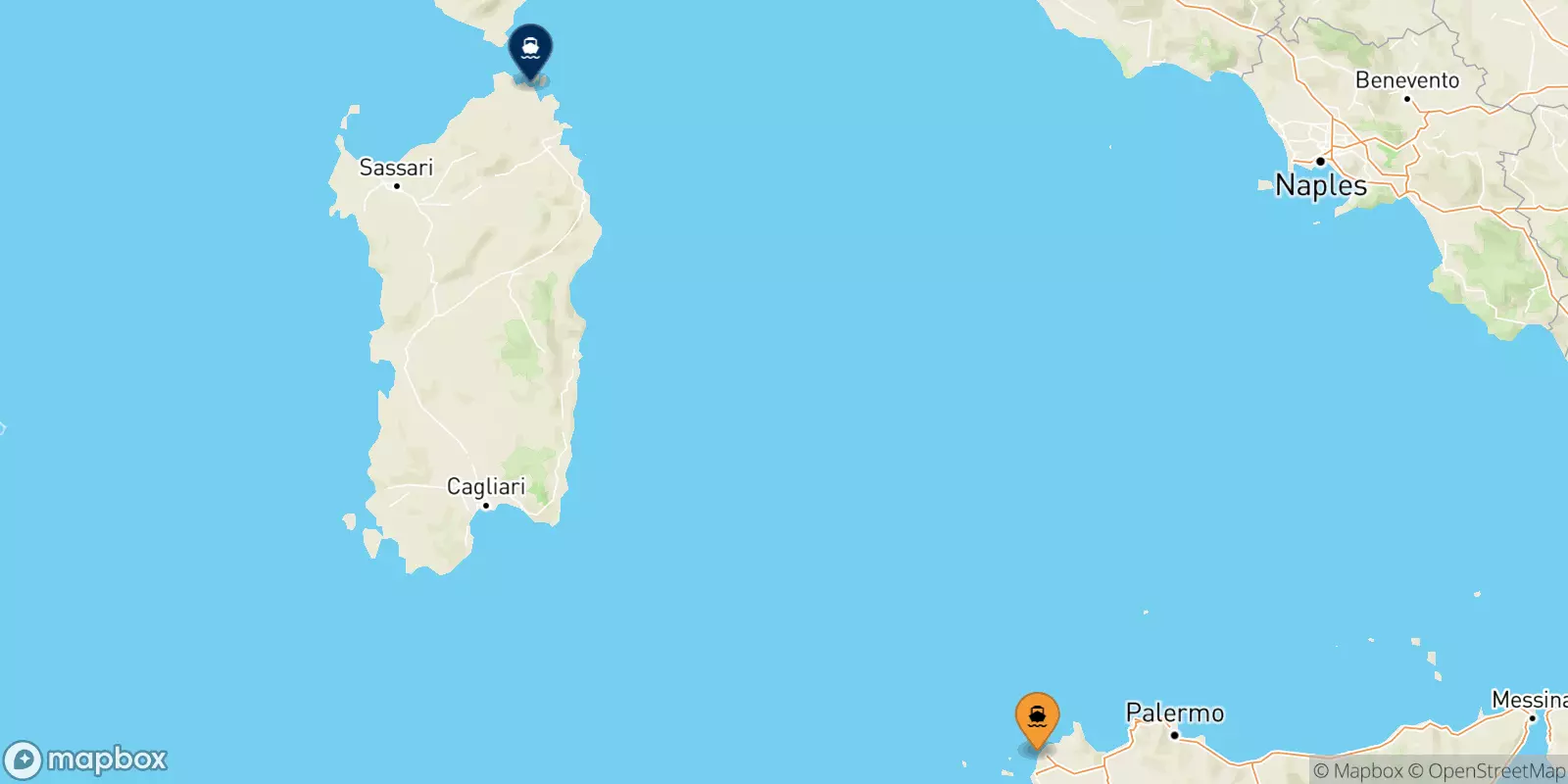 Ferries de Trapani a Golfo Aranci