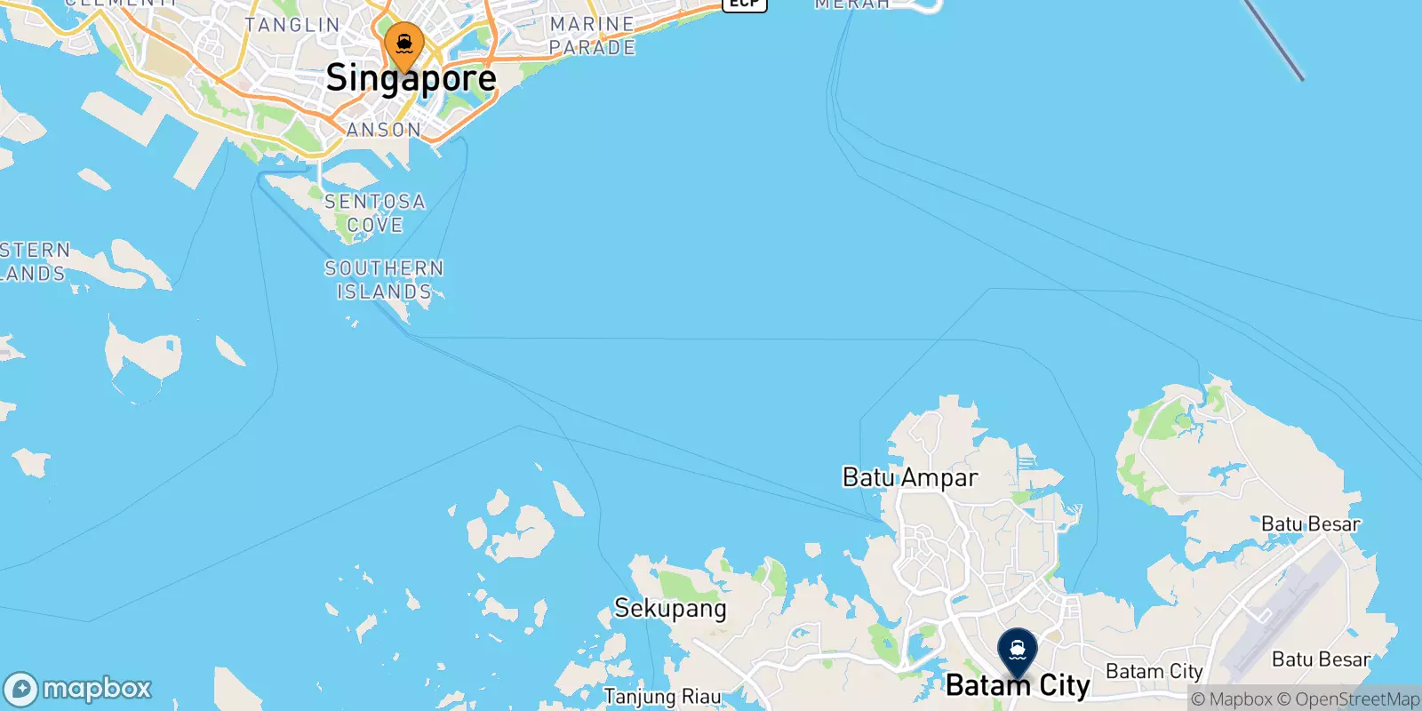 Ferries de Harbourfront Centre a Batam Centre