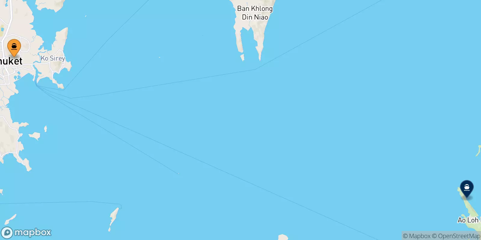 Ferries de Tailandia a Koh Phi Phi (Laemtong Beach)