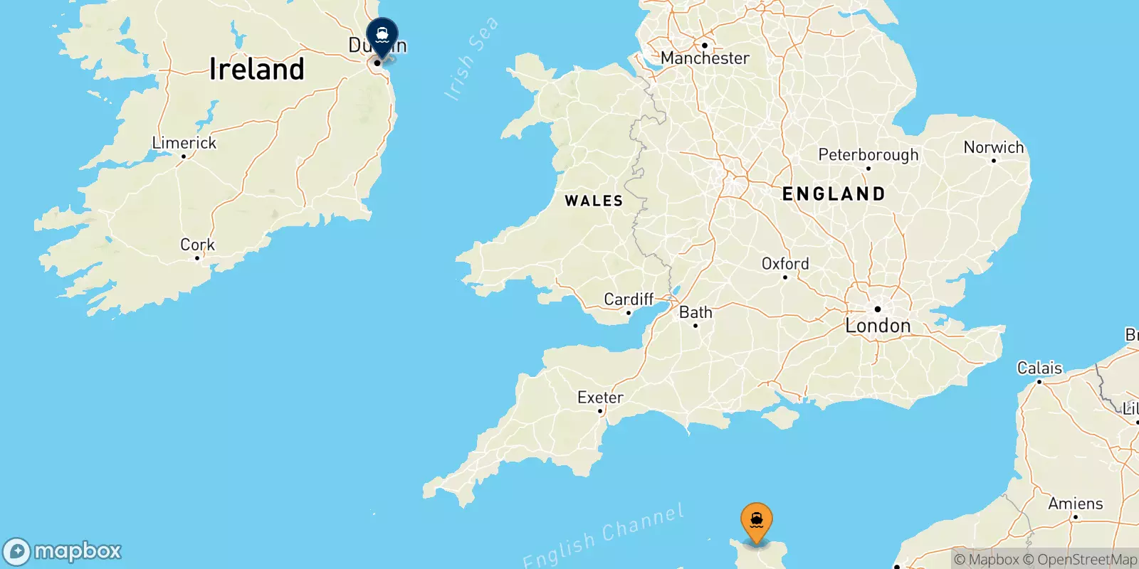 Ferries de Cherbourg a Dublin