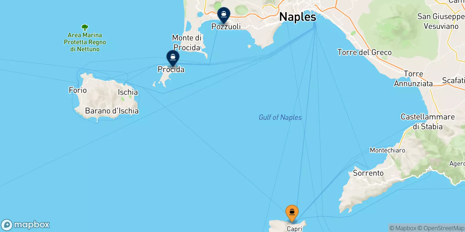 Ferries de Capri a Golfo De Nápoles